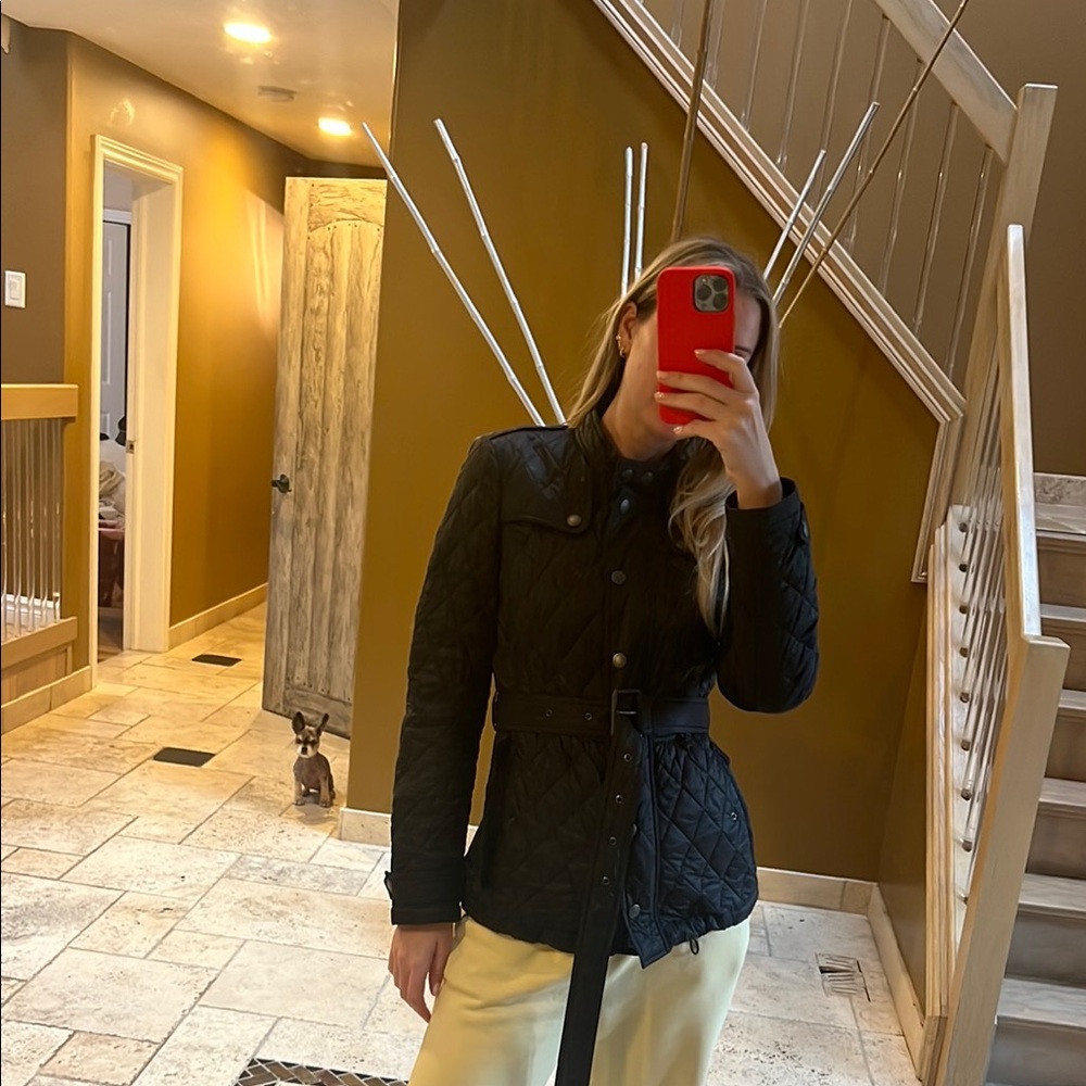 Women's Black Quilted Jacket Burberry